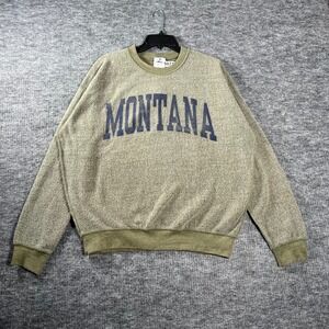 Prairie Mountain Montana Sherpa Fleece Sweatshirt Olive Green Mens Large